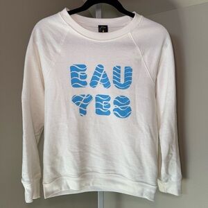 J Crew x Charity Water white, crew‎ neck sweatshirt size XS